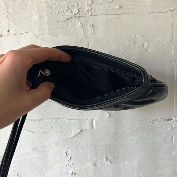 Mini Black Wallet Shimmer Clutch, Perfect Large Purse Organizer - Picture 5 of 5